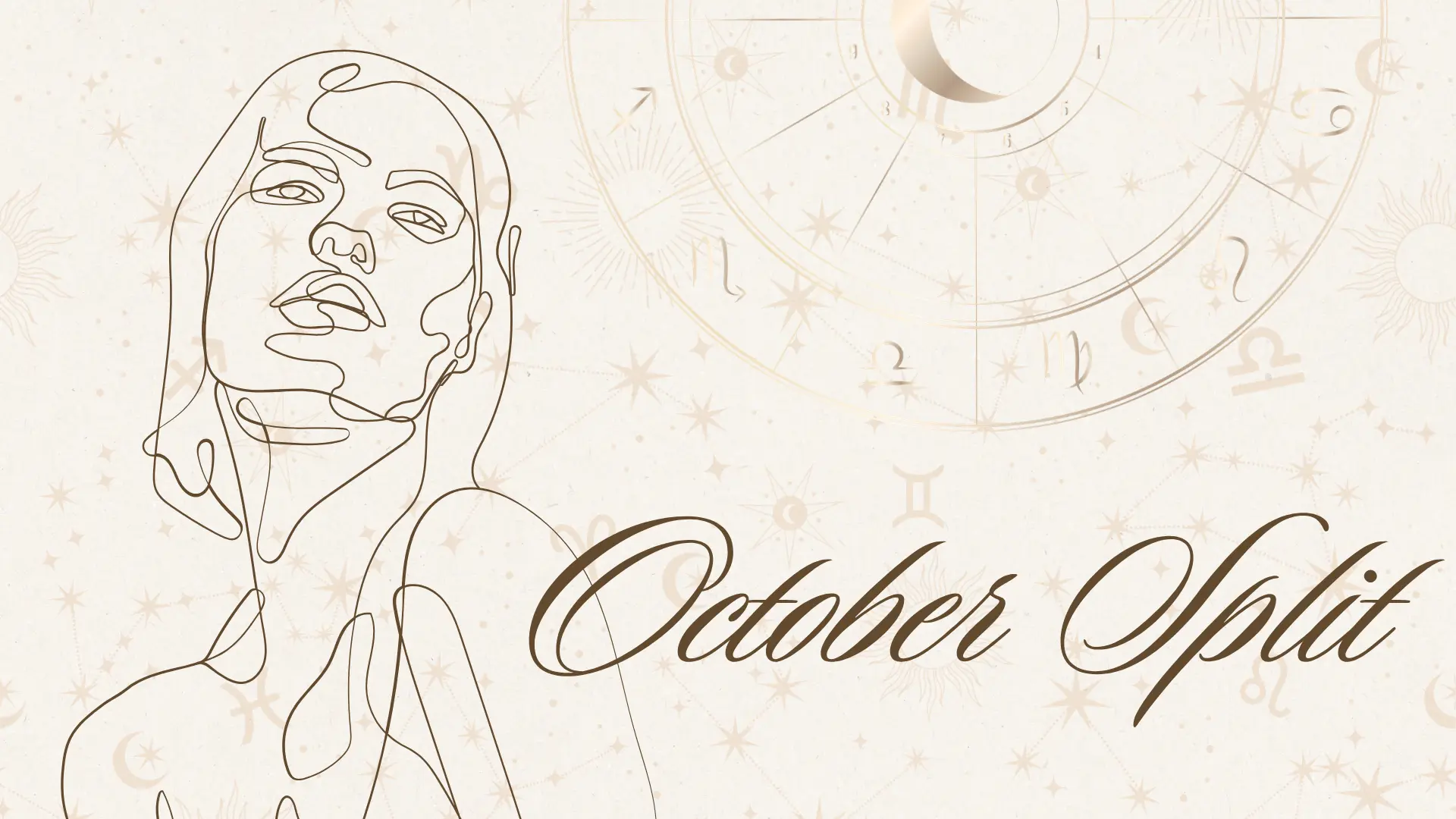 October zodiac sign personality traits shown as one face half in warm light, half in shadow